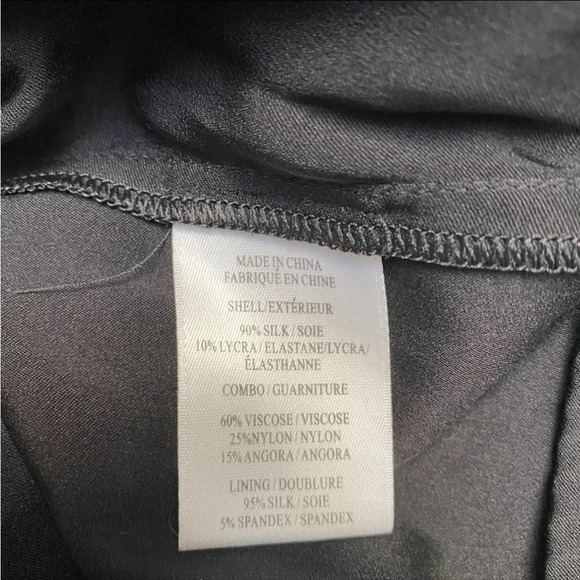 Helmut Lang Silk Granite Paint Splash Criss Cross Dress Size 2 Black Gray - Picture 14 of 15